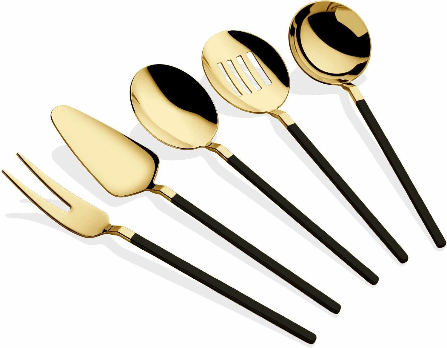 Set shërbimi 5 pjesësh, Hermia Concept, ngjyrë titan - ari, e zezë