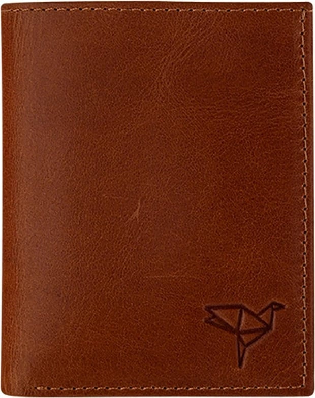 Portofol për burra, lëkurë natyrale, ngjyrë tan, Zoozie Bags, Gomez