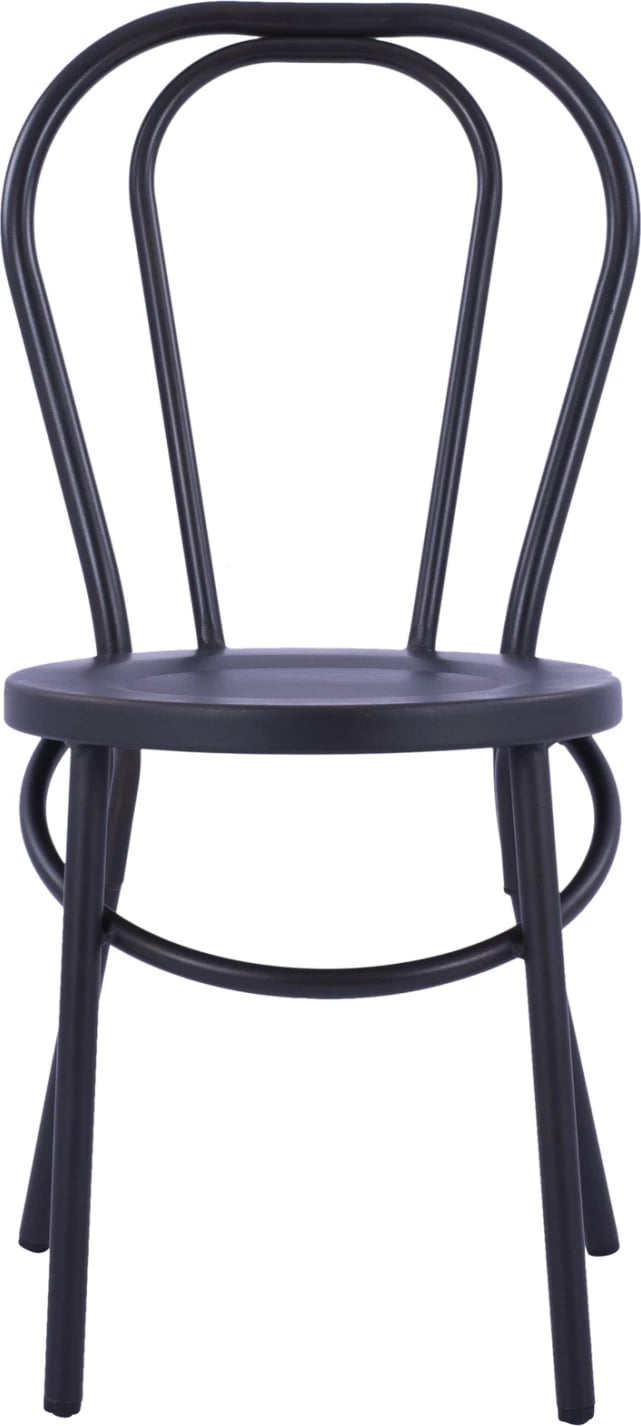 Karrige alumini tip Vjenë, ngjyrë e zezë e ndryshkur, FH5557.01, 42x52x88,5 cm, set prej 6 copë