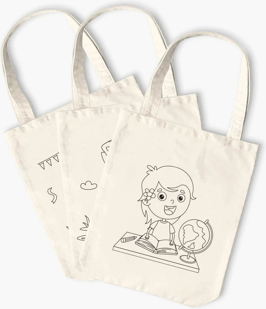 Qese tote për ngjyrosje, krem, Zoozie Bags, 18x25cm, 10 copë