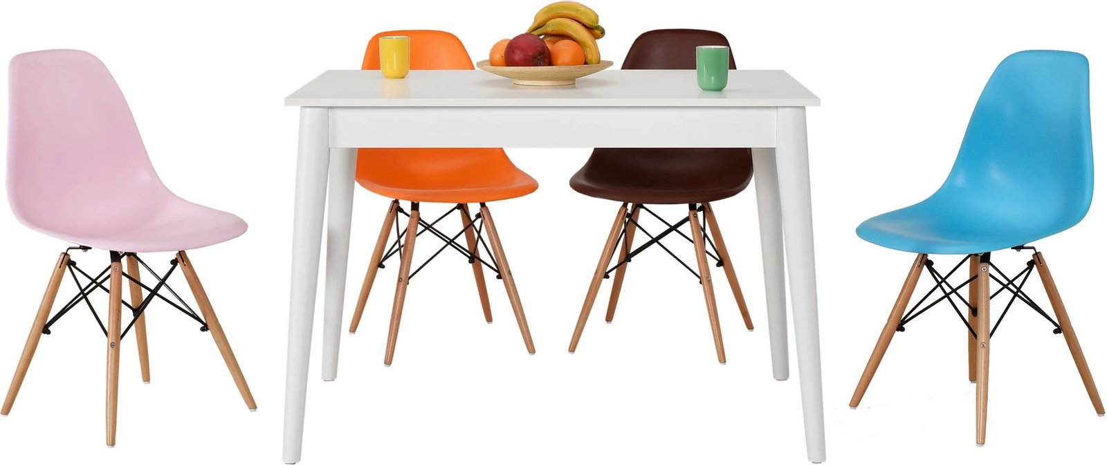 Tavolinë ngrënieje Hanah Home, e bardhë, Mms-504-Dd-2