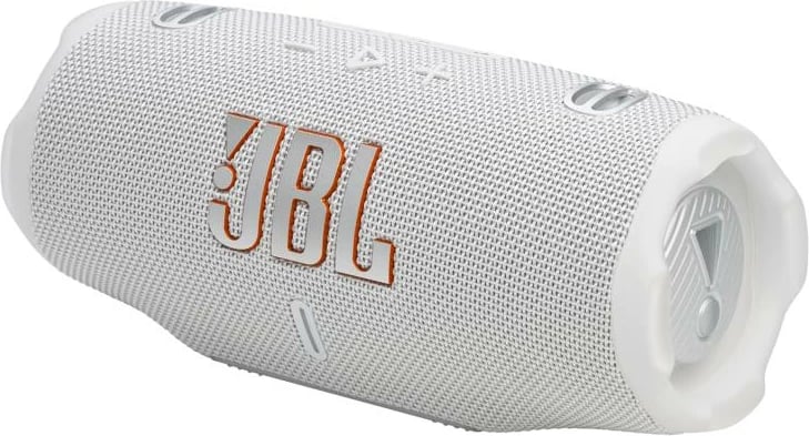 Altoparlant portativ stereo JBL Charge 6 JBLCHARGE6WHT, AI Sound Boost, deri 28 orë dëgjim, Auracast, e bardhë