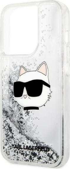 Mbështjellës Karl Lagerfeld KLHCP14LLNHCCS për iPhone 14 Pro 6.1", argjendtë