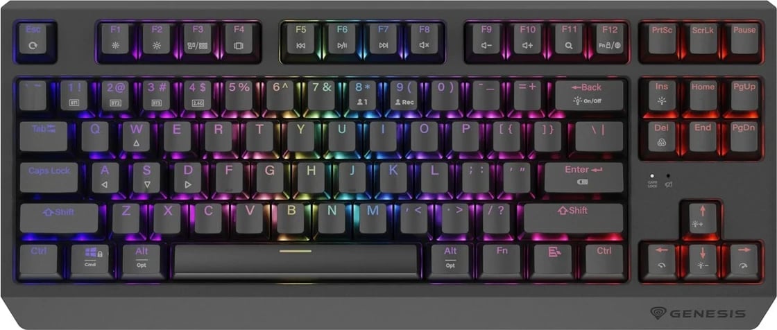 Tastierë mekanike GENESIS Thor 230 TKL, RGB, Wireless & USB Type-C, Gri Tastierë mekanike GENESIS Thor 230 TKL, RGB, Wireless & USB Type-C, Gri