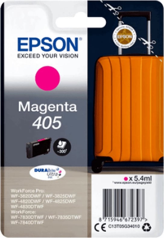 Fishek boje, Epson 405 / C13T05G34010, 5.4 ml, rendiment 300 faqe, magenta