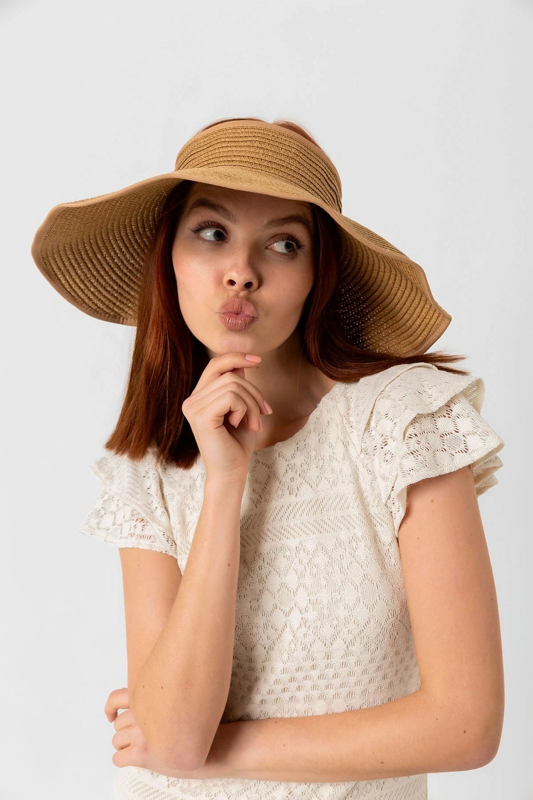 Kapelë për gra, ngjyrë camel, Jumeon, Hsr2080