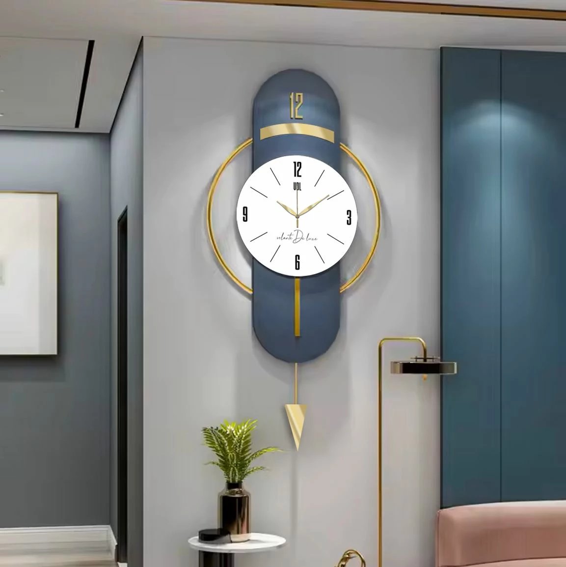 Orë muri dekorative Wallity, ngjyrë blu e errët, Vlnt101