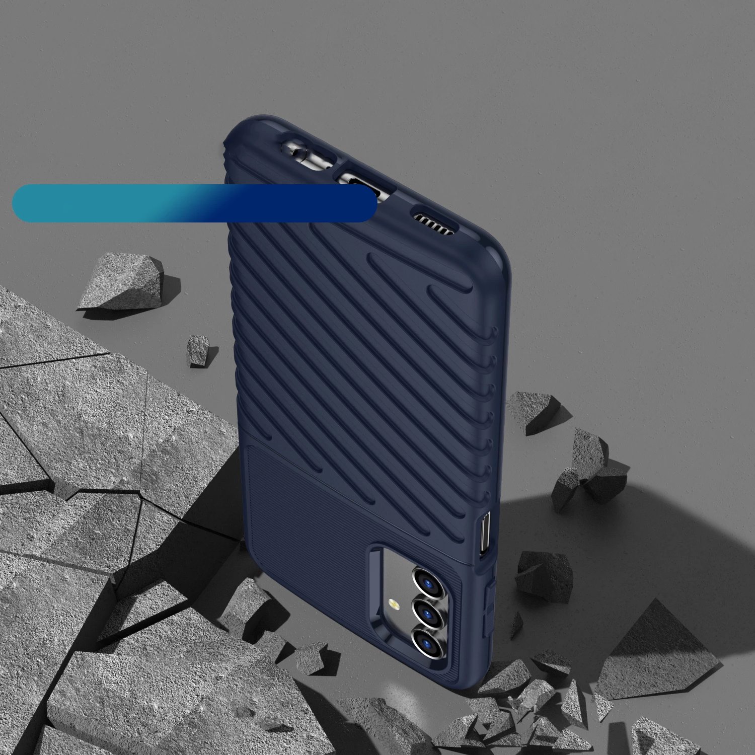Mbështjellës fleksibil i blinduar Hurtel Thunder Case për Samsung Galaxy A13 5G, Kaltër