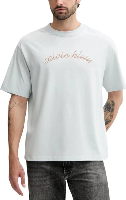 Maicë Calvin Klein Jeans për meshkuj, e kaltër e çelët