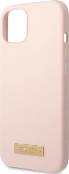Mbështjellës Guess GUHMP13MSBPLP për iPhone 13 6.1", silikon, MagSafe, rozë