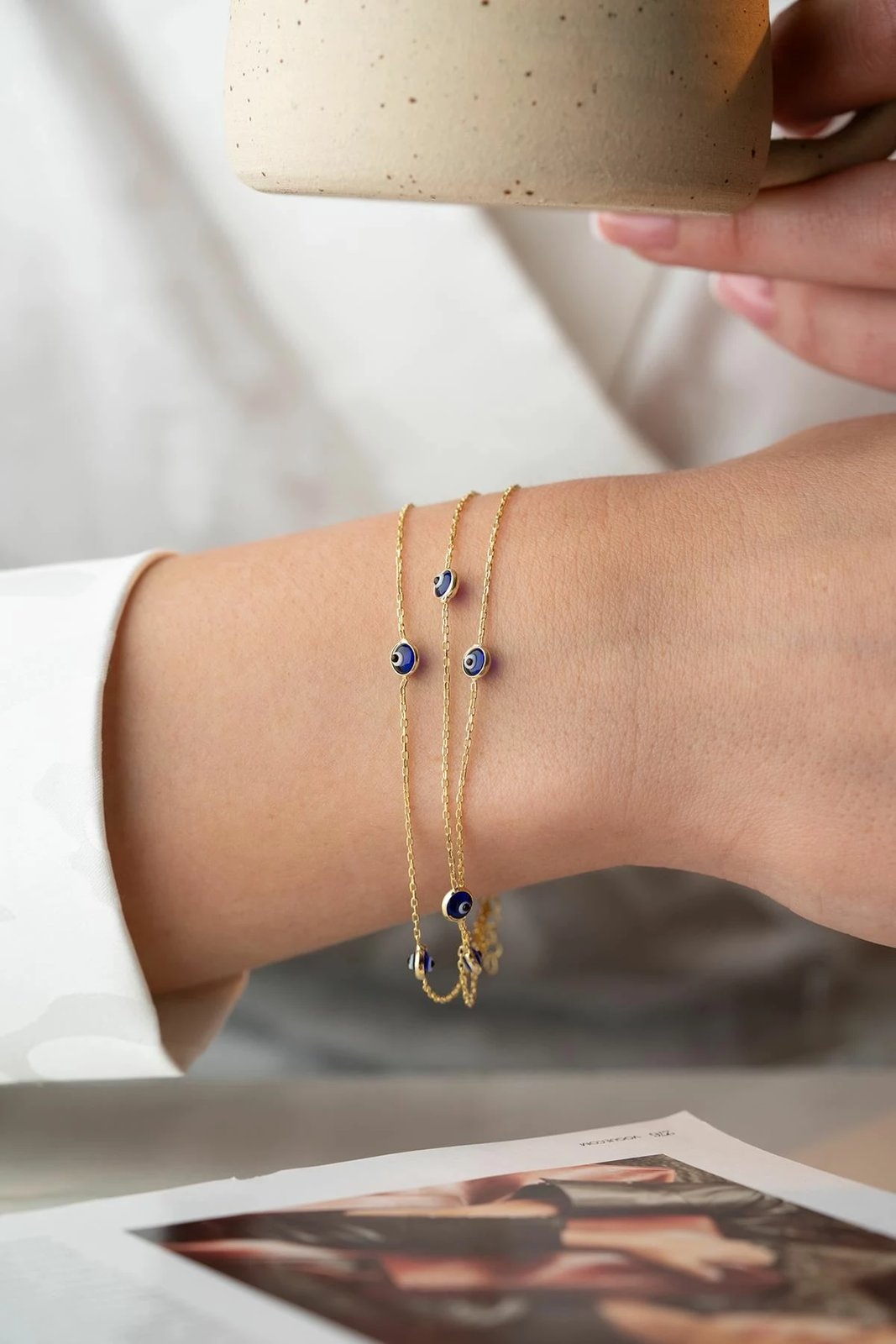 Byzylyk argjendi Jumeon, ngjyrë ari dhe kaltër, NRZ1000348