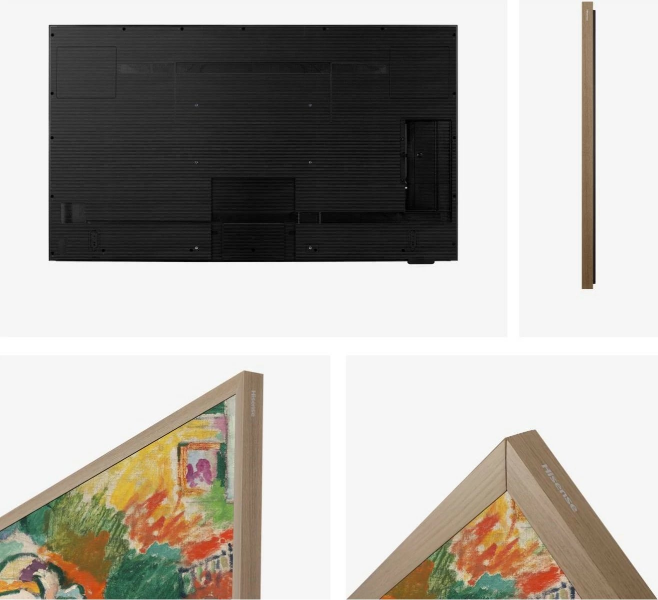 Televizor QLED Hisense CanvasTV S7NQTUK 55 inch, 4K, Smart TV, Art Mode, gold