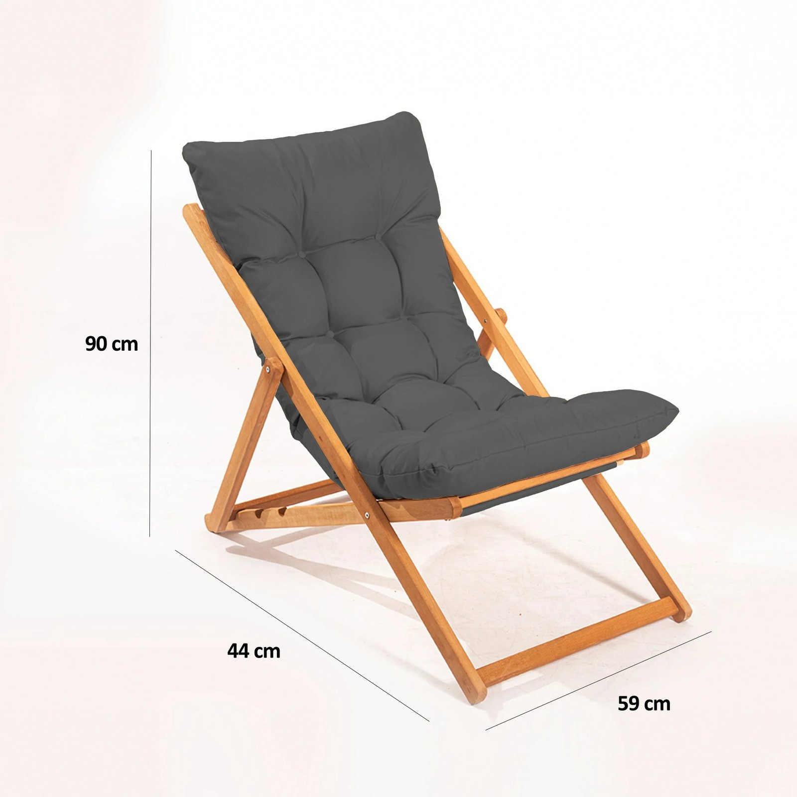 Karrige kopshti Hanah Home, My006, gri, dru ahu