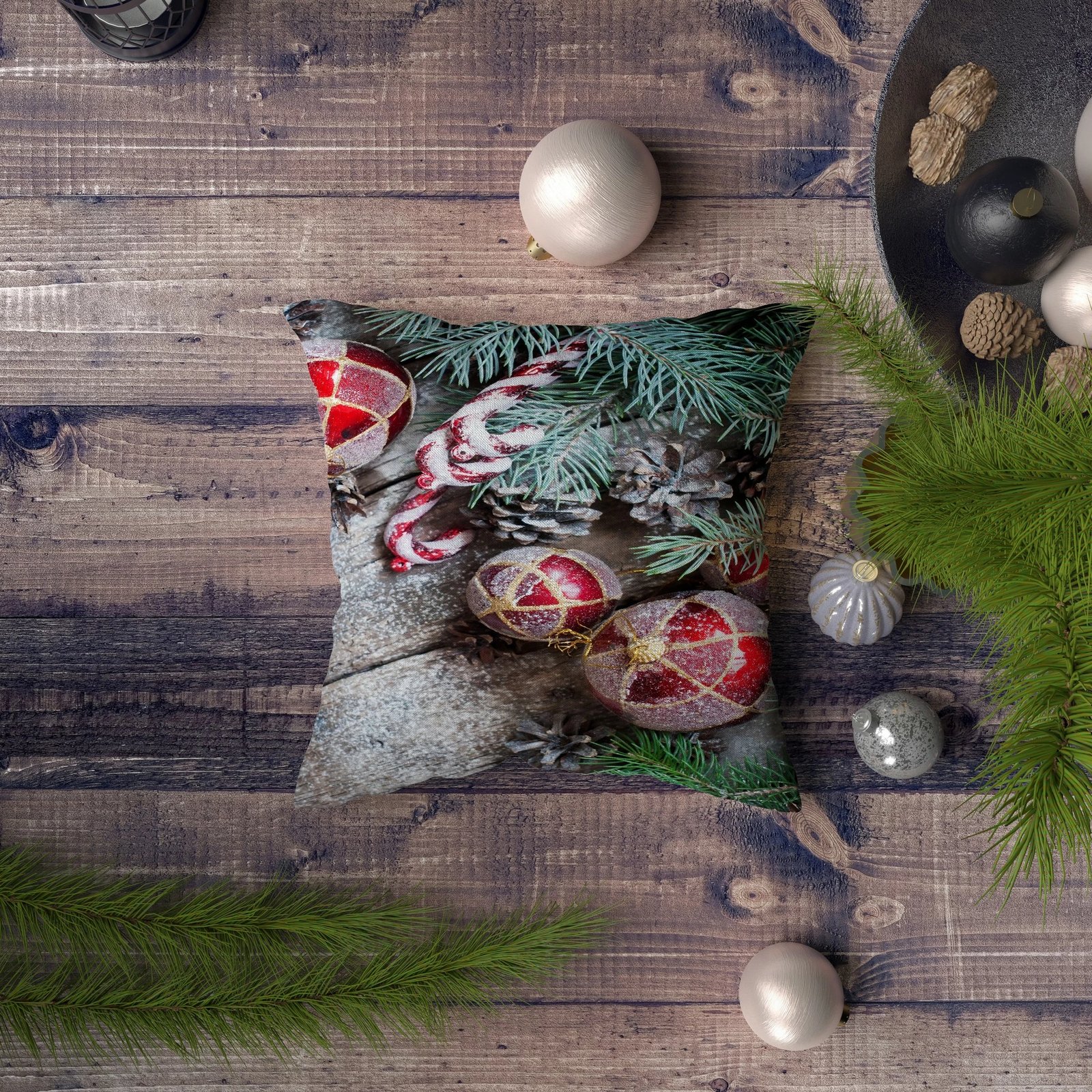 Jastëk dekorativ Aberto Design, NYXMAS124, shumëngjyrësh, 43x43cm