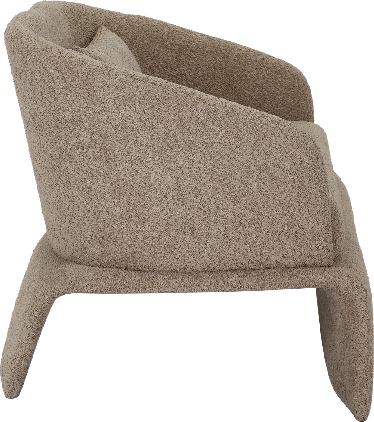 Divan 2-vendësh BEVY2 FH9678.03, ngjyrë bezhë, kornizë metalike, 128x72x74H cm