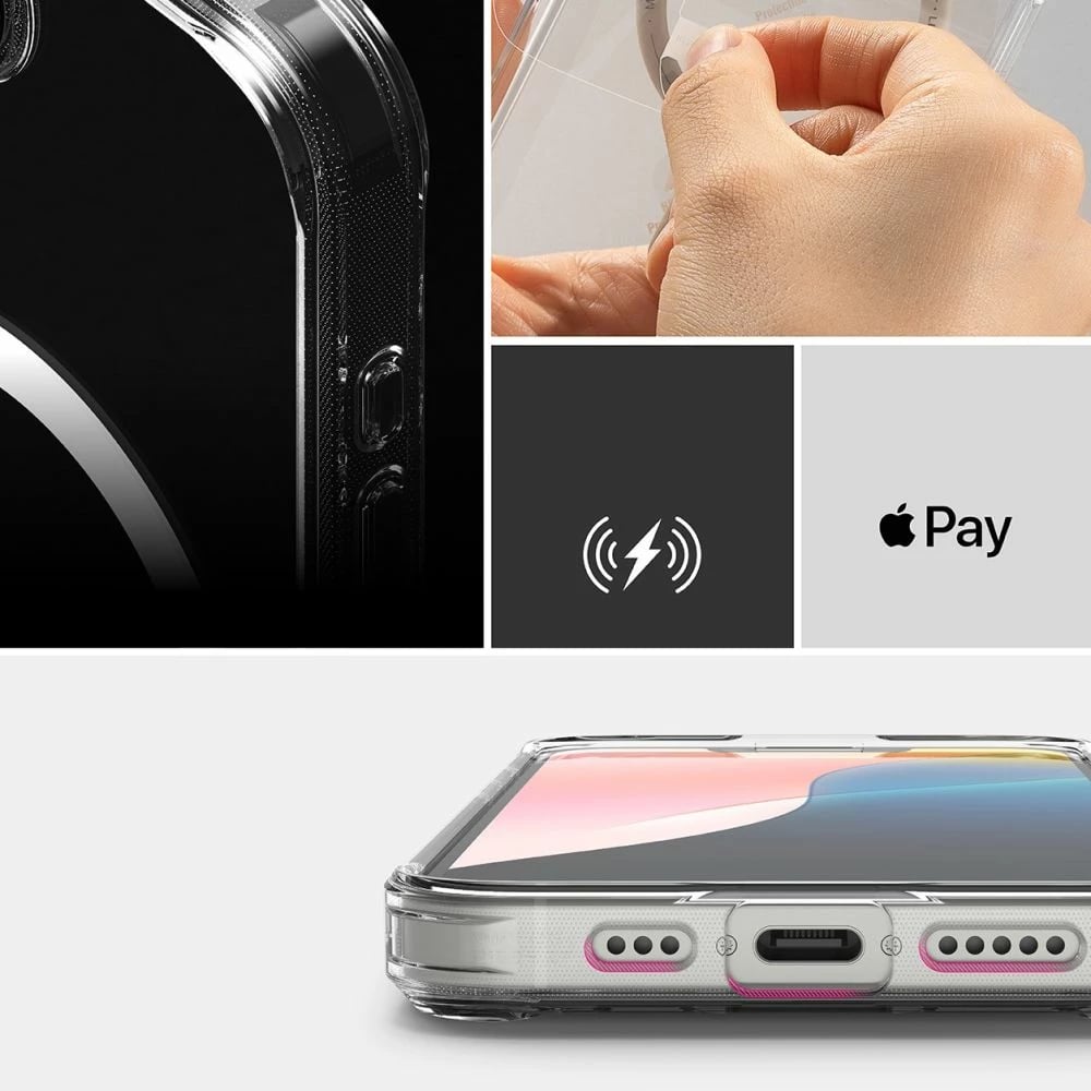 Mbështjellës Ringke Fusion MagSafe për iPhone 16, Transparent