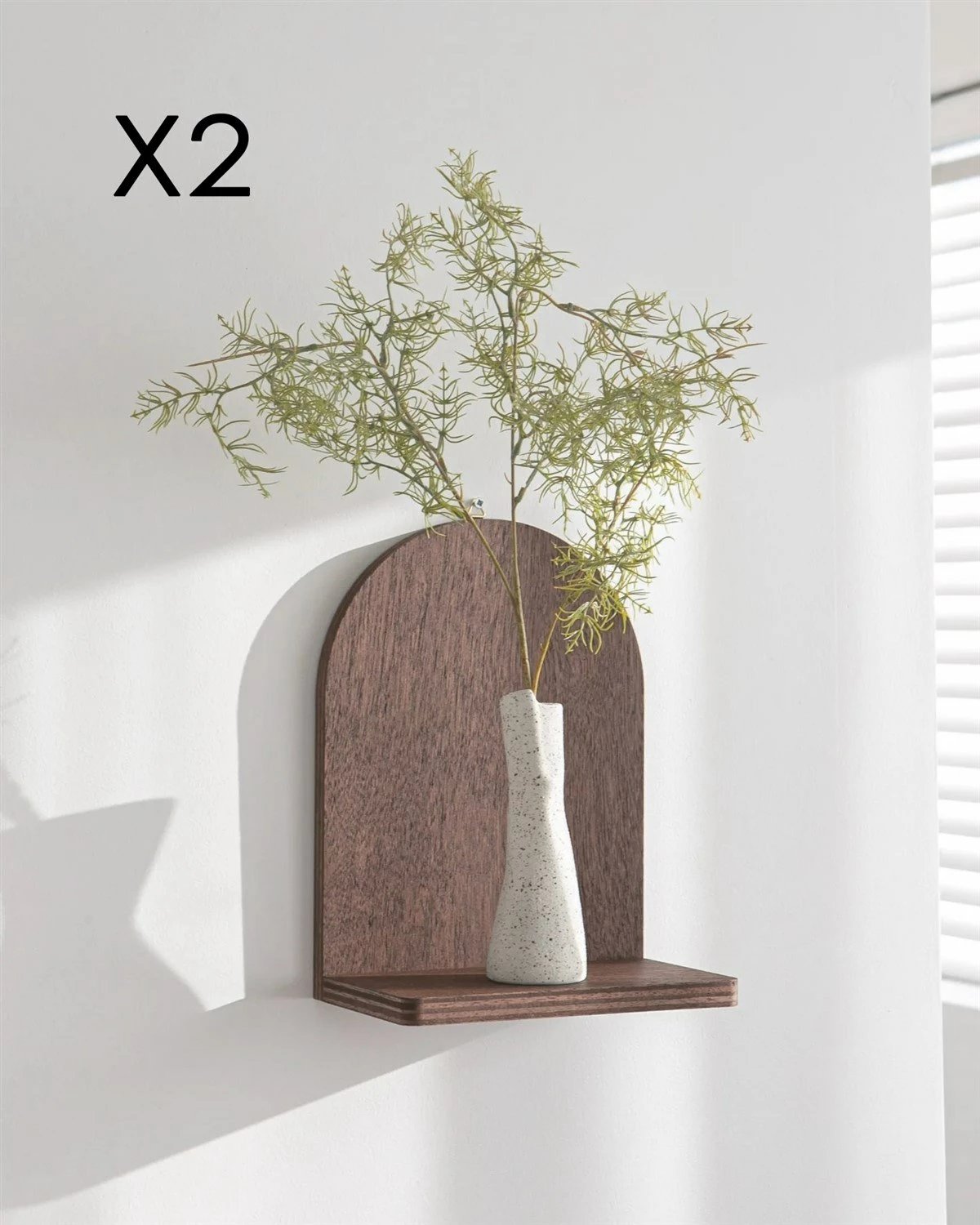 Raf muri Hanah Home, Raf261, ngjyrë arre, 2 copë