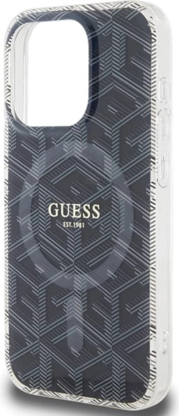Mbështjellës Guess IML GCube MagSafe për iPhone 15 Pro Max, i zi Mbështjellës Guess IML GCube MagSafe për iPhone 15 Pro Max, i zi