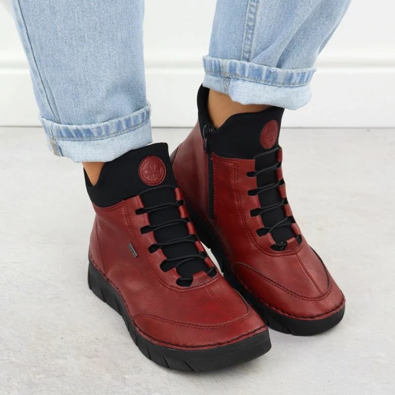 Çizme të shkurtra për femra Rieker 55069-35, të zeza