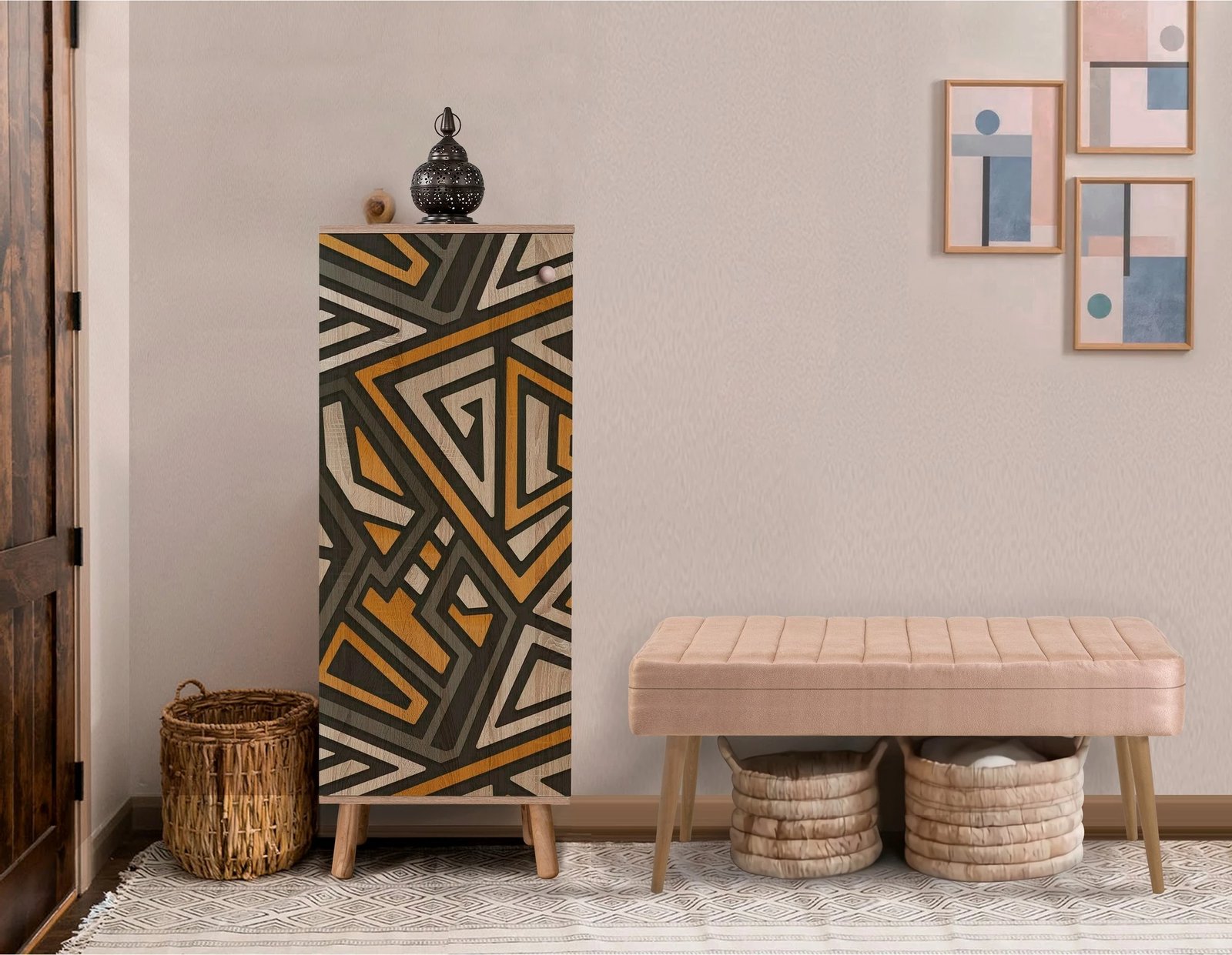 Set mobiljesh për korridor, ngjyrë sonomo dhe stone, Skye Decor, 928-0900