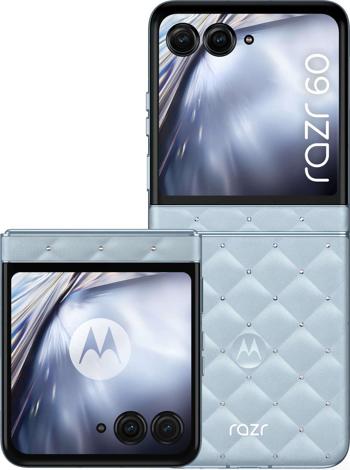 Celular Motorola razr60 + kufje Buds Loop, Swarovski Edition, blu Celular Motorola razr60 + kufje Buds Loop, Swarovski Edition, blu