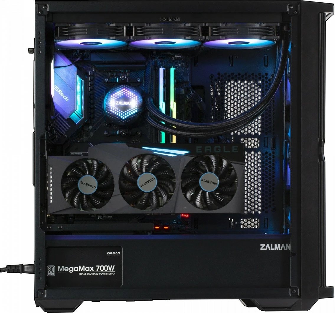 Kasë Zalman Z10 PLUS, ATX Mid Tower, 4x ARGB ventilatorë, E zezë