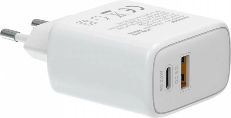 Karikues muri Savio LA-06, 30W, USB-A & USB-C, Bardhë
