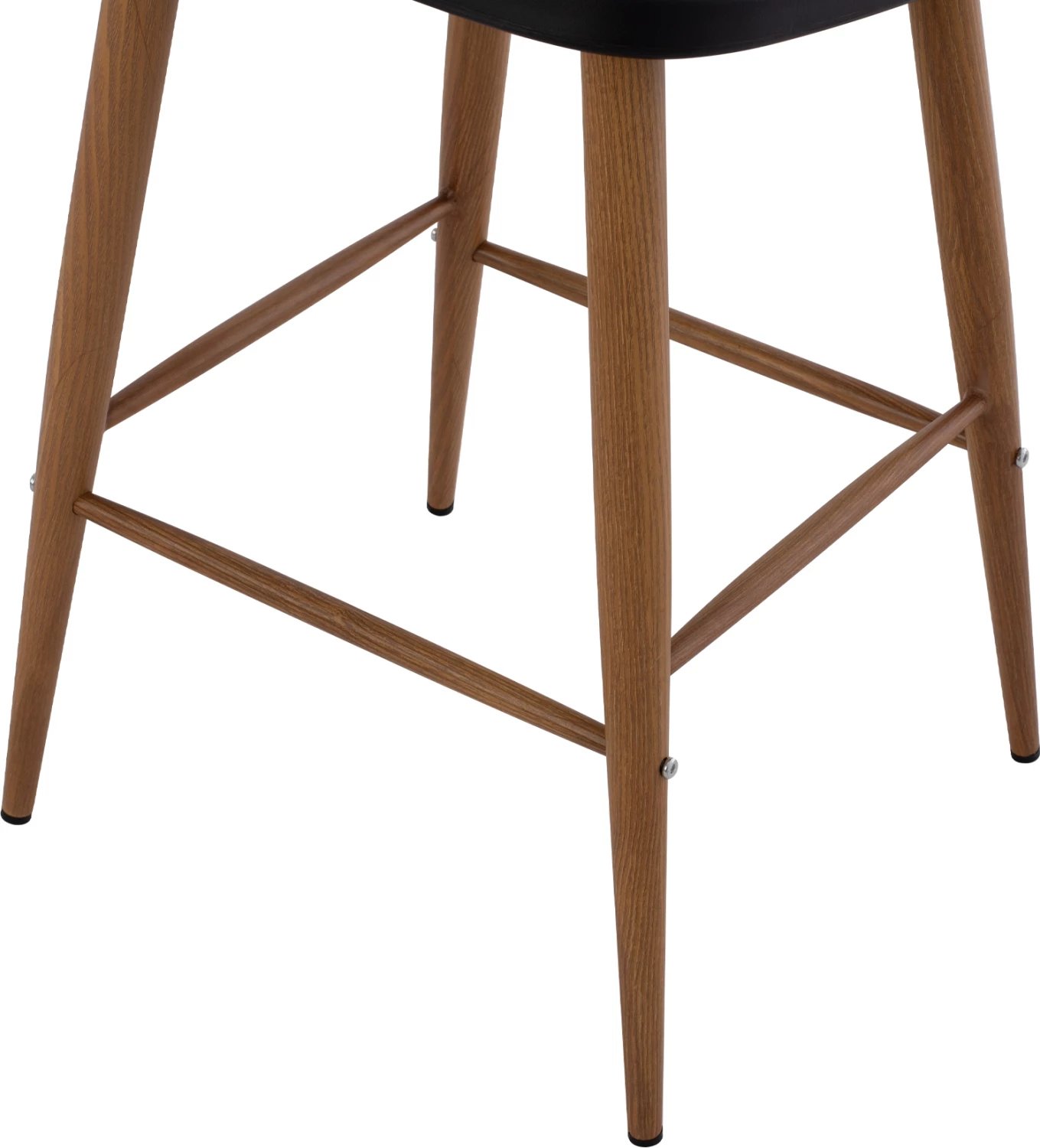 Karrige për bar FH9300.02, ngjyrë e zezë dhe natyrale, 43x45x97 cm, set prej 2 copë