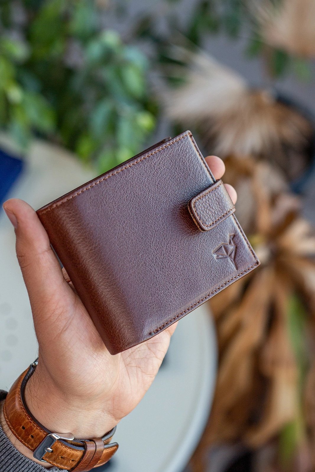 Portofol për burra, lëkurë natyrale, ngjyrë tan, Zoozie Bags Chelsea