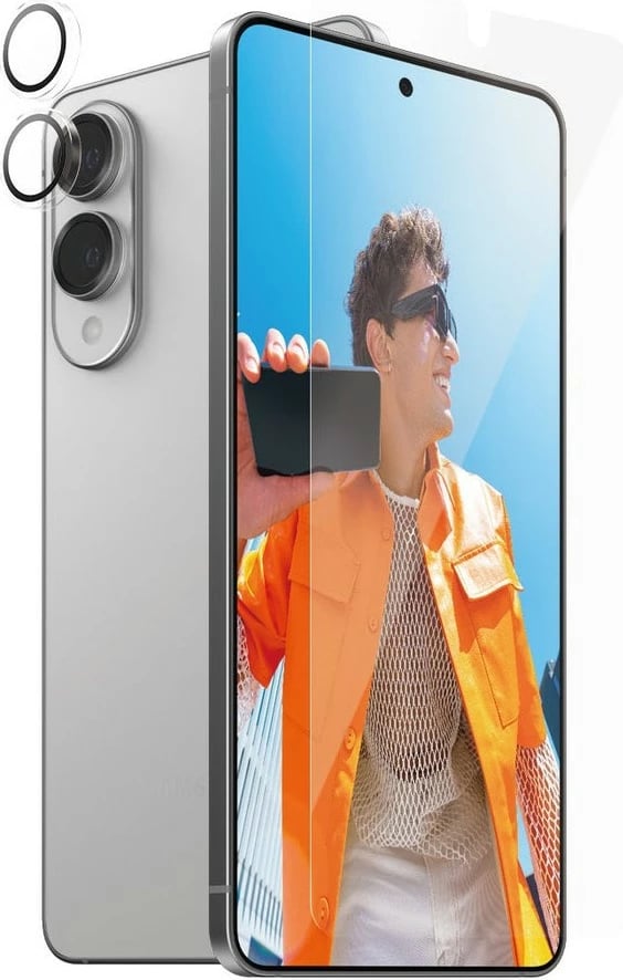 Mbrojtës ekrani PanzerGlass për Samsung Galaxy S25 Edge, set 2-në-1, transparent