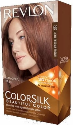 Ngjyrë flokësh Revlon Colorsilk Ammonia Free 55 Light Reddish Brown unisex