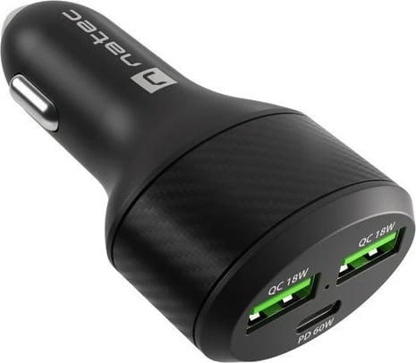 Karikues veture Natec Coney NUC-1981, 3 porta USB (2x QC 18W, 1x PD 60W), 84W, i zi