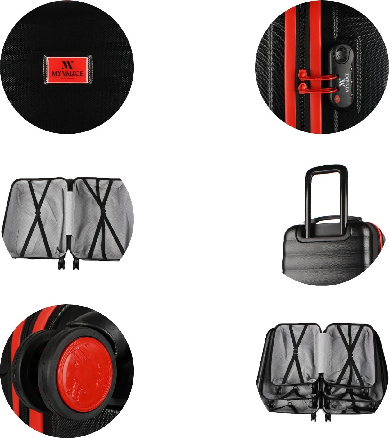 Set valixhesh (2 copë), ngjyrë e zezë, Zoozie Bags, 6605