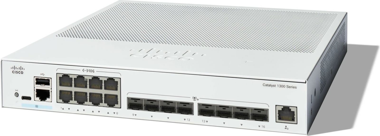 Switch Cisco Catalyst C1300-16XTS, Managed, 8x 10G Ethernet, Rack mounting