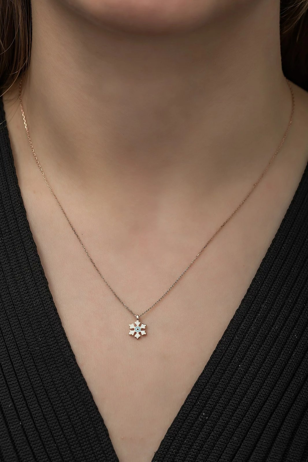 Qafore argjendi Jumeon, TRDYL979, ngjyrë rozë e artë dhe kaltër