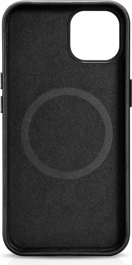 Mbështjellës iCarer Oil Wax Premium Leather për iPhone 14 Plus me MagSafe, i zi