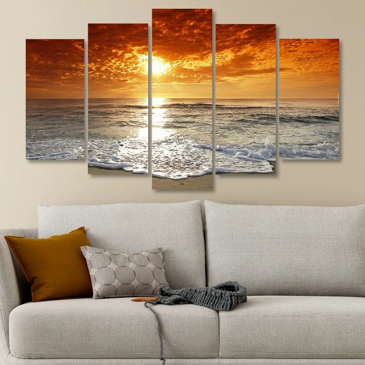 Pikturë dekorative MDF (5 pjesë), Wallity, 5MDF4520_60100, 100x60cm