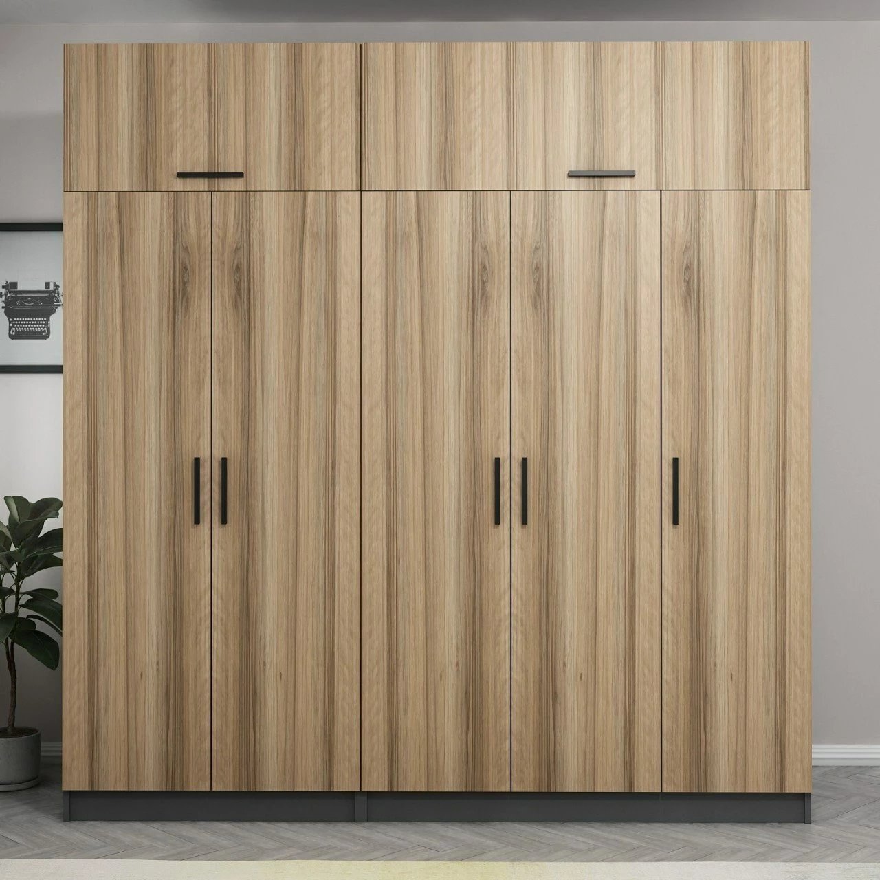 Dollap garderobe Skye Decor, ngjyrë dore, 5292