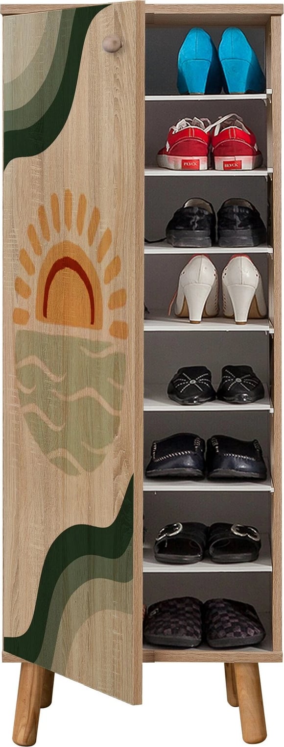 Set mobiljesh për korridor, Vegas Sonomo, ngjyrë sonomo dhe e gjelbër, 930-1070