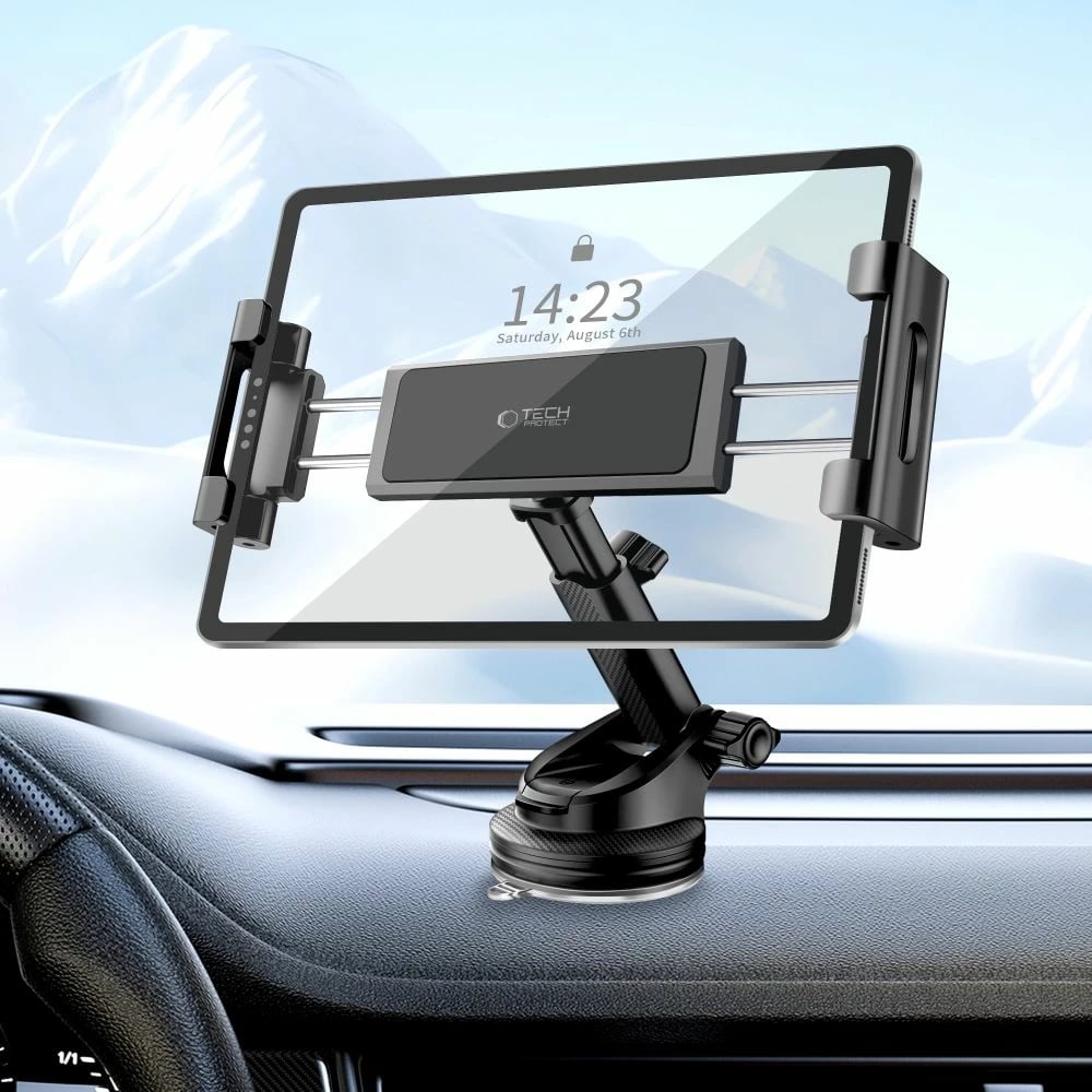 Mbajtës tabletash Tech-Protect V4 për kokpit makine, i zi