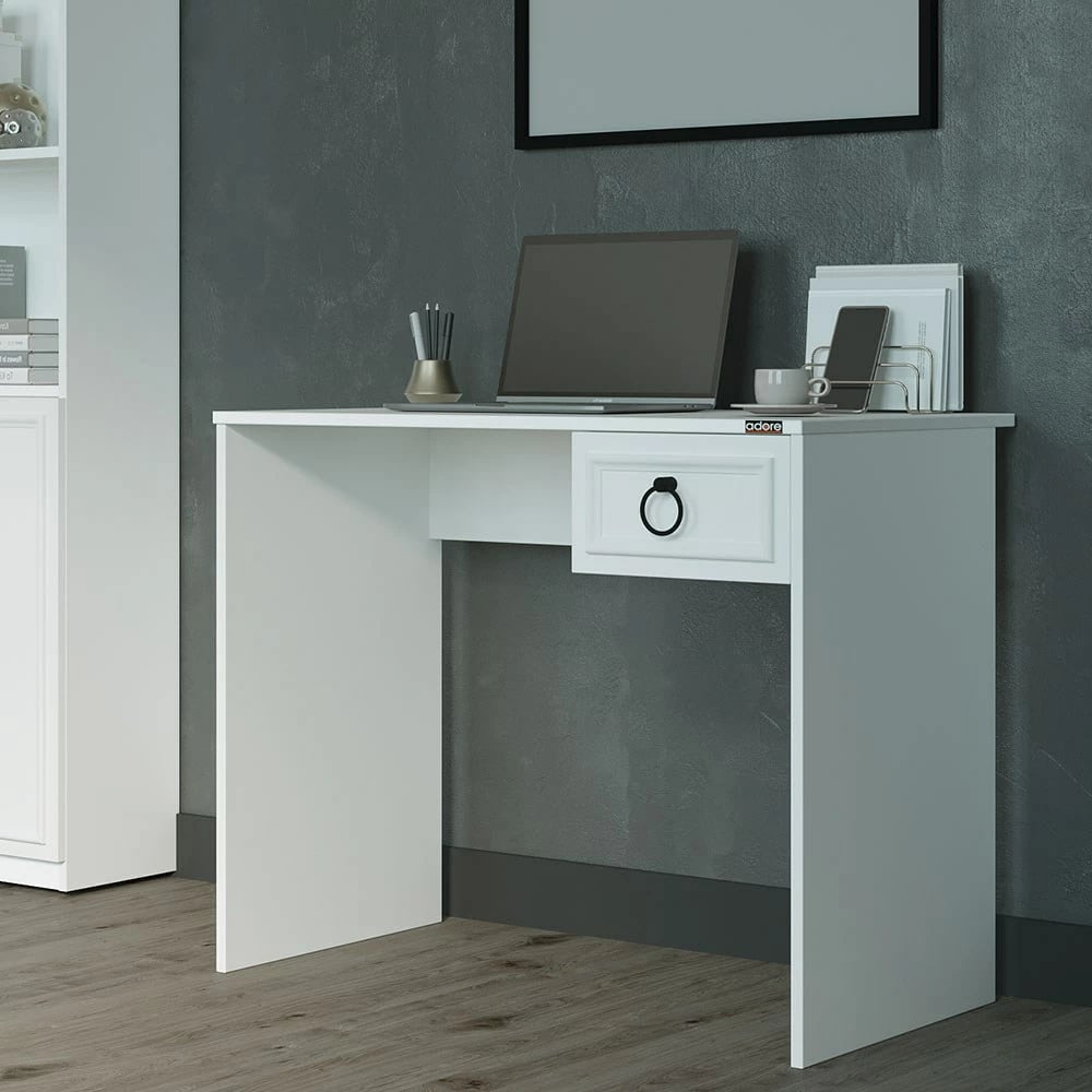 Tavolinë studimi Hanah Home, e bardhë, Cms-1301-Bb-1