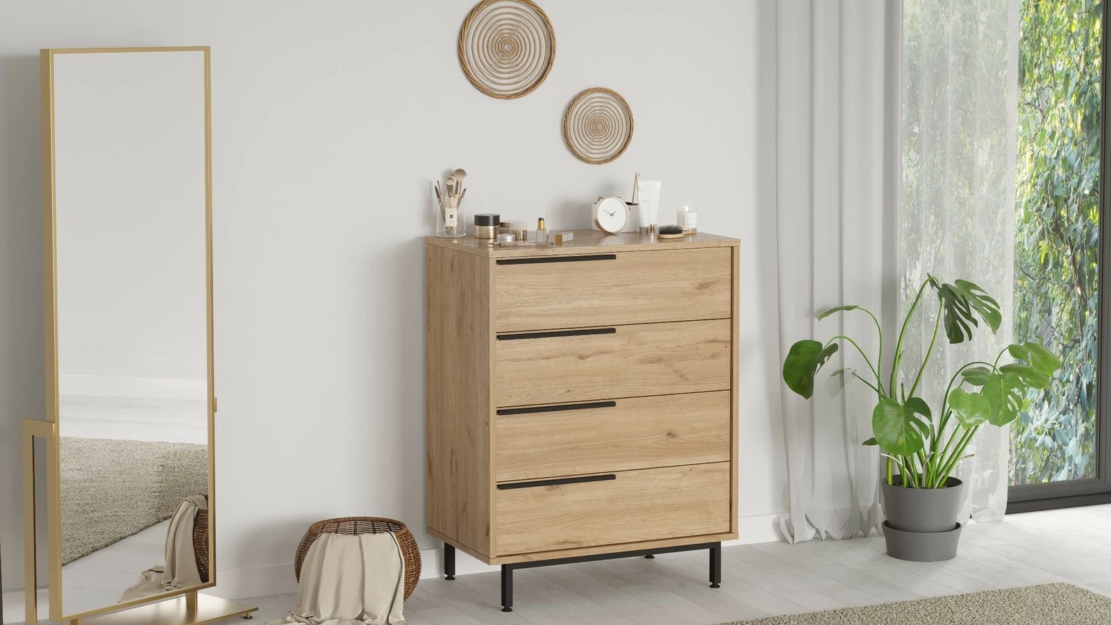 Komodë Hanah Home, On17-S, ngjyrë arre