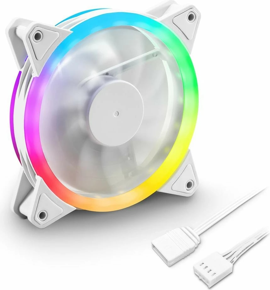 Ventilator kase SHARKOON SHARK Blades PWM RGB 120mm i bardhë