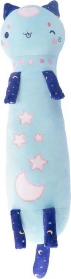 Lodër pelushi mace Momomi Nice 60 cm, blu, ndriçon në errësirë