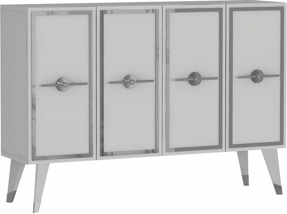 Konsol Skye Decor, e bardhë, argjend, 8174KM-32