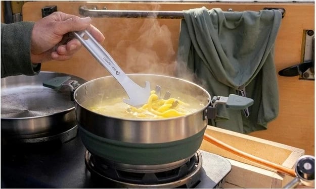 Set enësh Sea to Summit Frontier UL One Pot Cook Set, 1.3 L, 5 copë, Jeshile