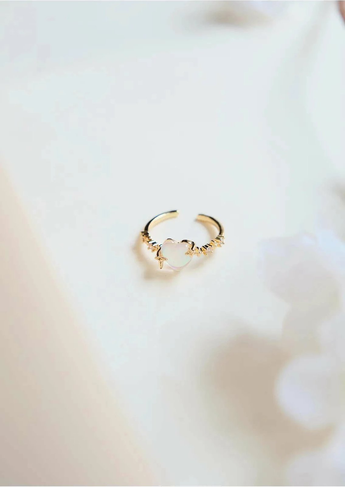 Unazë Jumeon, ngjyrë ari, gur zirkon, Gld-Mrklp-Clk