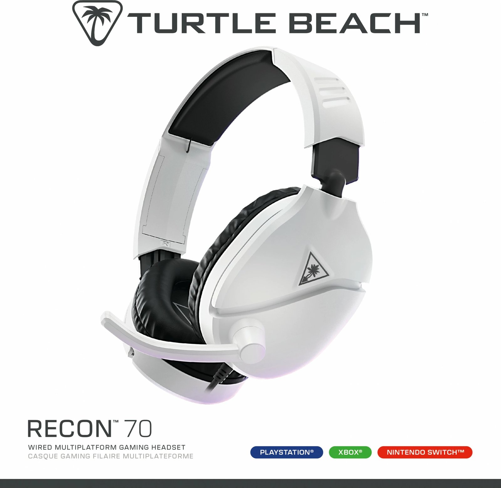 Kufje Turtle Beach Ear Force Recon 70P, gaming, me mikrofon, 3.5mm, të bardha
