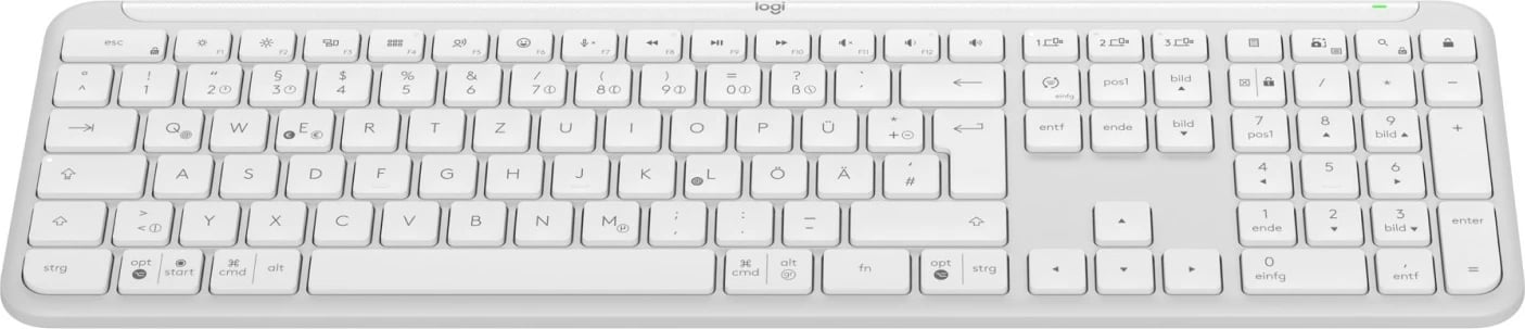 Tastierë Logitech 920-012452, Full-size, Wireless, RF Wireless + Bluetooth, QWERTZ, Bardhë Tastierë Logitech 920-012452, Full-size, Wireless, RF Wireless + Bluetooth, QWERTZ, Bardhë