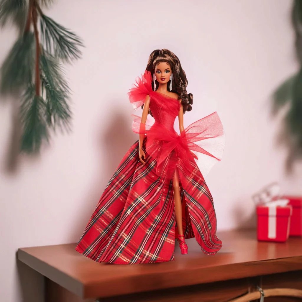Kukull Barbie Mattel Holiday Brunette Doll, Barbie Signature, HRM67, e kuqe, koleksion Kukull Barbie Mattel Holiday Brunette Doll, Barbie Signature, HRM67, e kuqe, koleksion